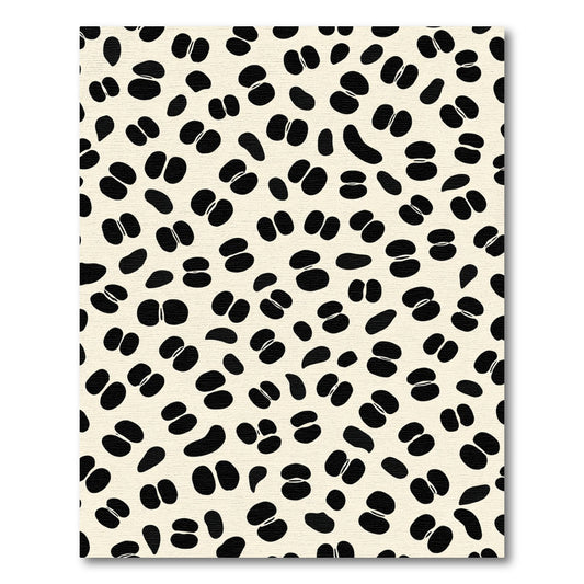 Minimalist Black Bean Cream Scatter Rug