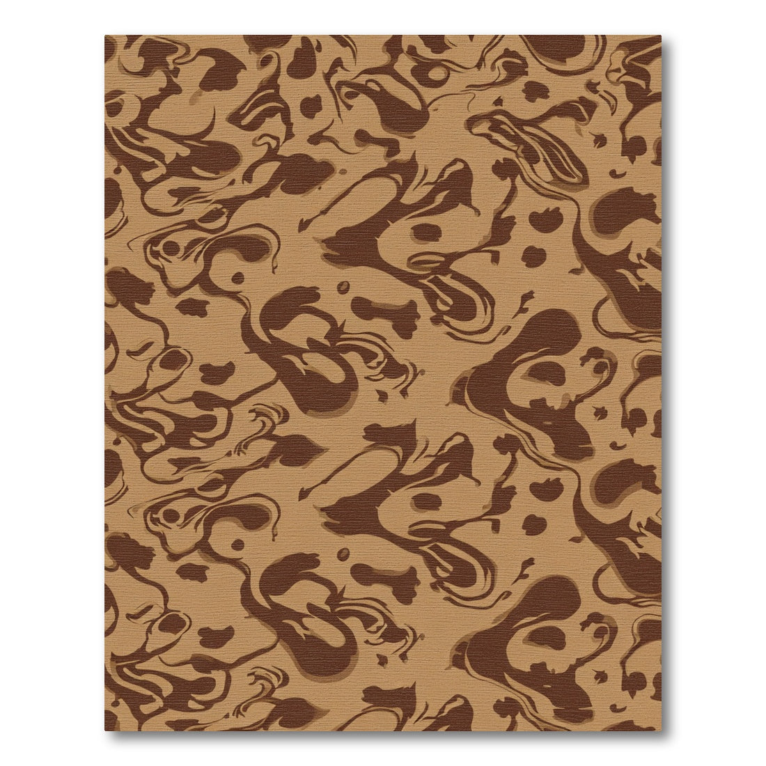 Brown Swirls Fluid Abstract Rug