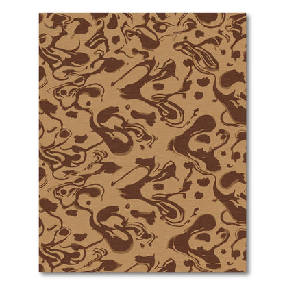 Brown Swirls Fluid Abstract Rug