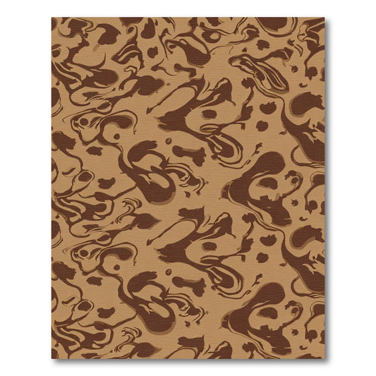 Brown Swirls Fluid Abstract Rug