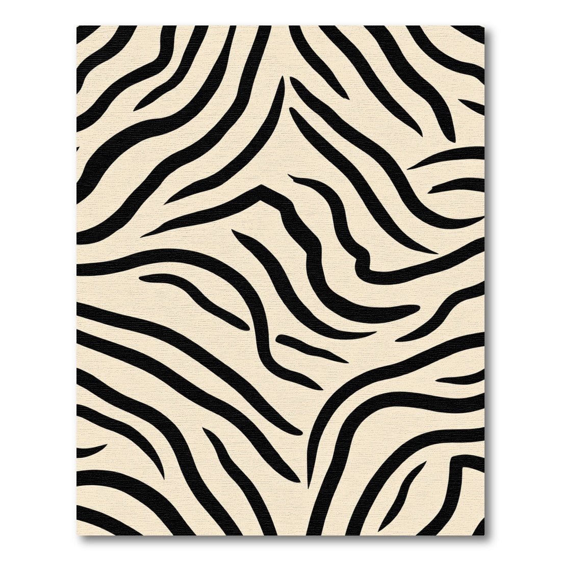 Striking Black Cream Zebra Stripes Rug