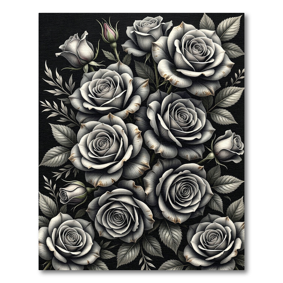 Monochromatic Rose Garden Cluster Rug