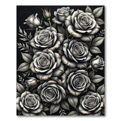 Monochromatic Rose Garden Cluster Rug