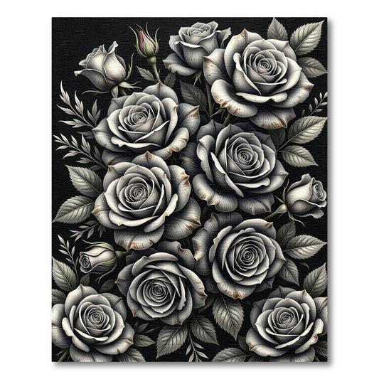 Monochromatic Rose Garden Cluster Rug