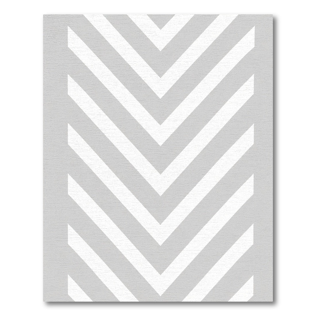 Light Gray White Chevron Lines Rug