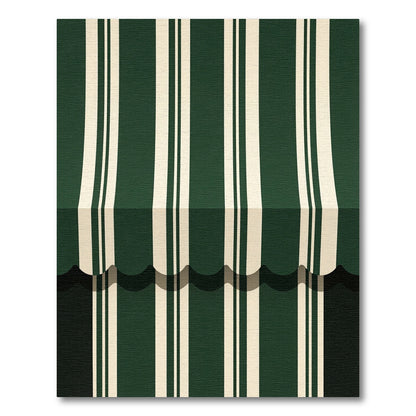 Green Cream Classic Stripe Rug