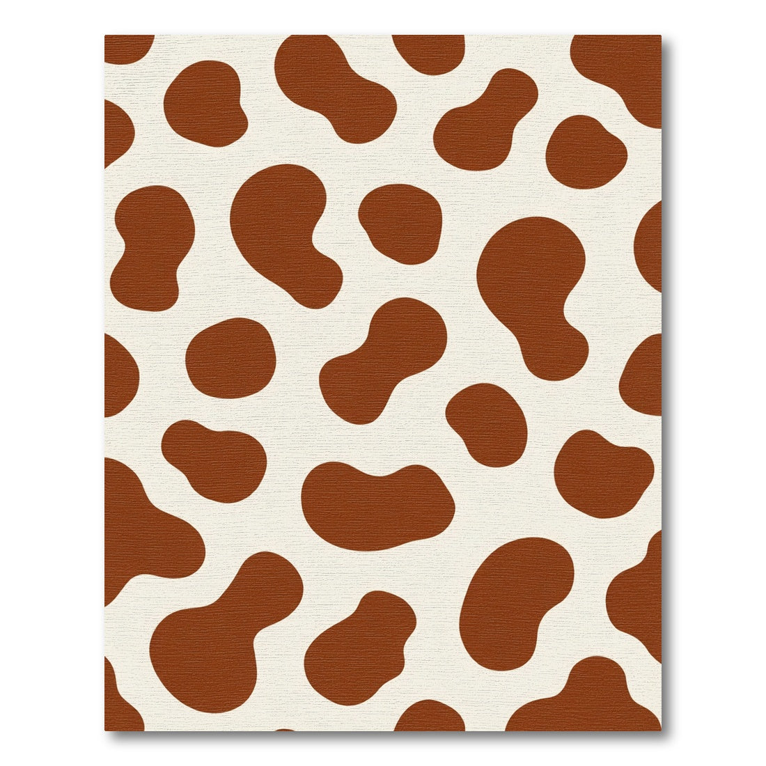 Brown Cream Spotted Abstract Shapes Rug