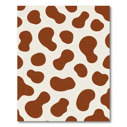 Brown Cream Spotted Abstract Shapes Rug