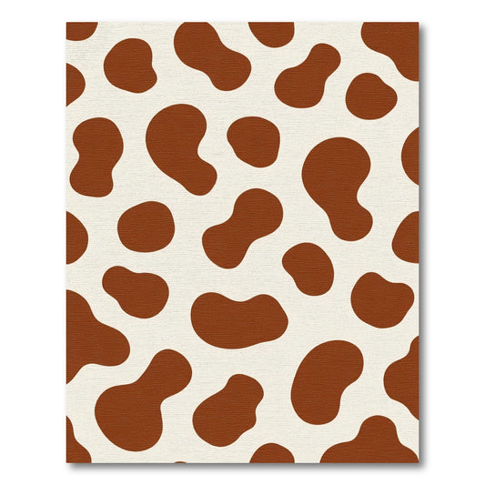 Brown Cream Spotted Abstract Shapes Rug