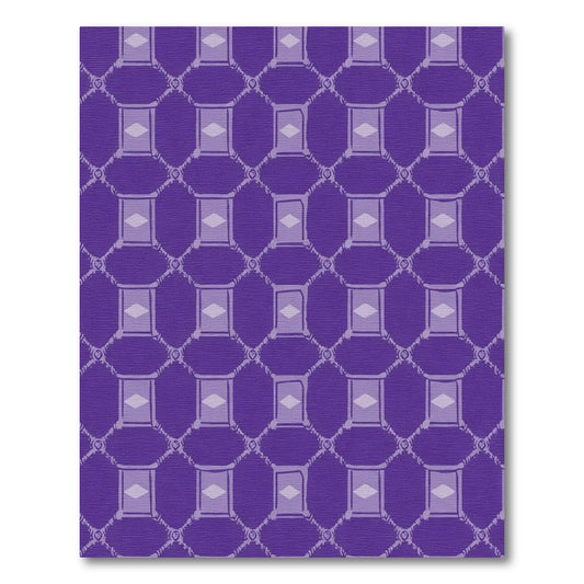Royal Purple Square Diamond Lattice Rug