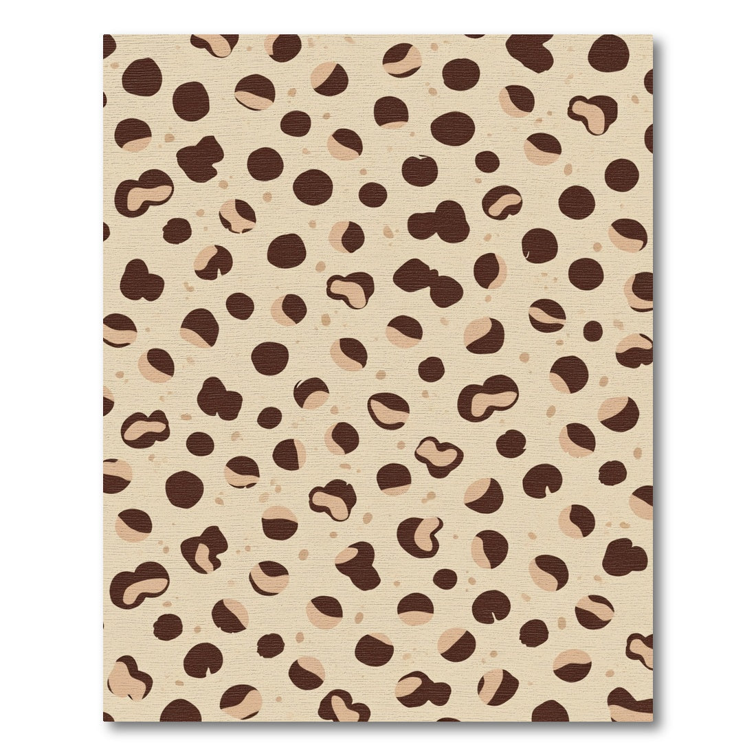 Brown and Beige Spotted Animalistic Rug