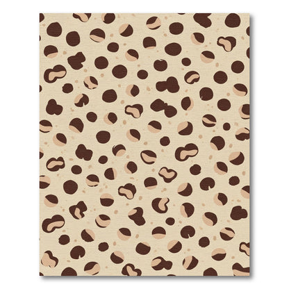 Brown and Beige Spotted Animalistic Rug