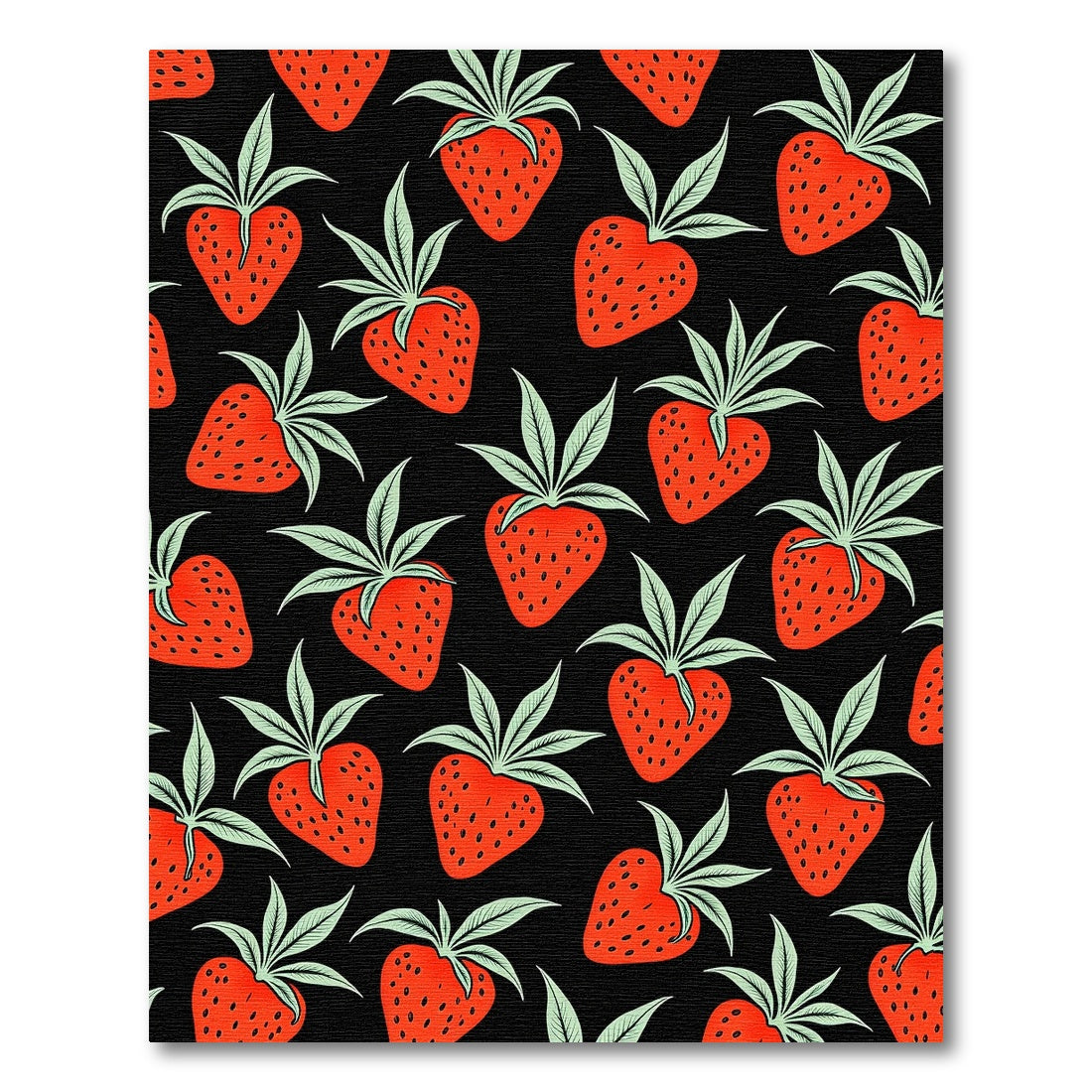 Red Strawberry Garden Repeat Rug