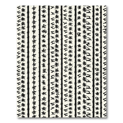 Eclectic Black White Vertical Stipe Rug