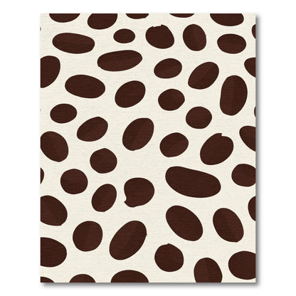 Cream Brown Coffee Bean Spot Rug