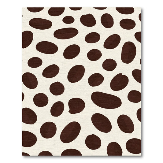 Cream Brown Coffee Bean Spot Rug