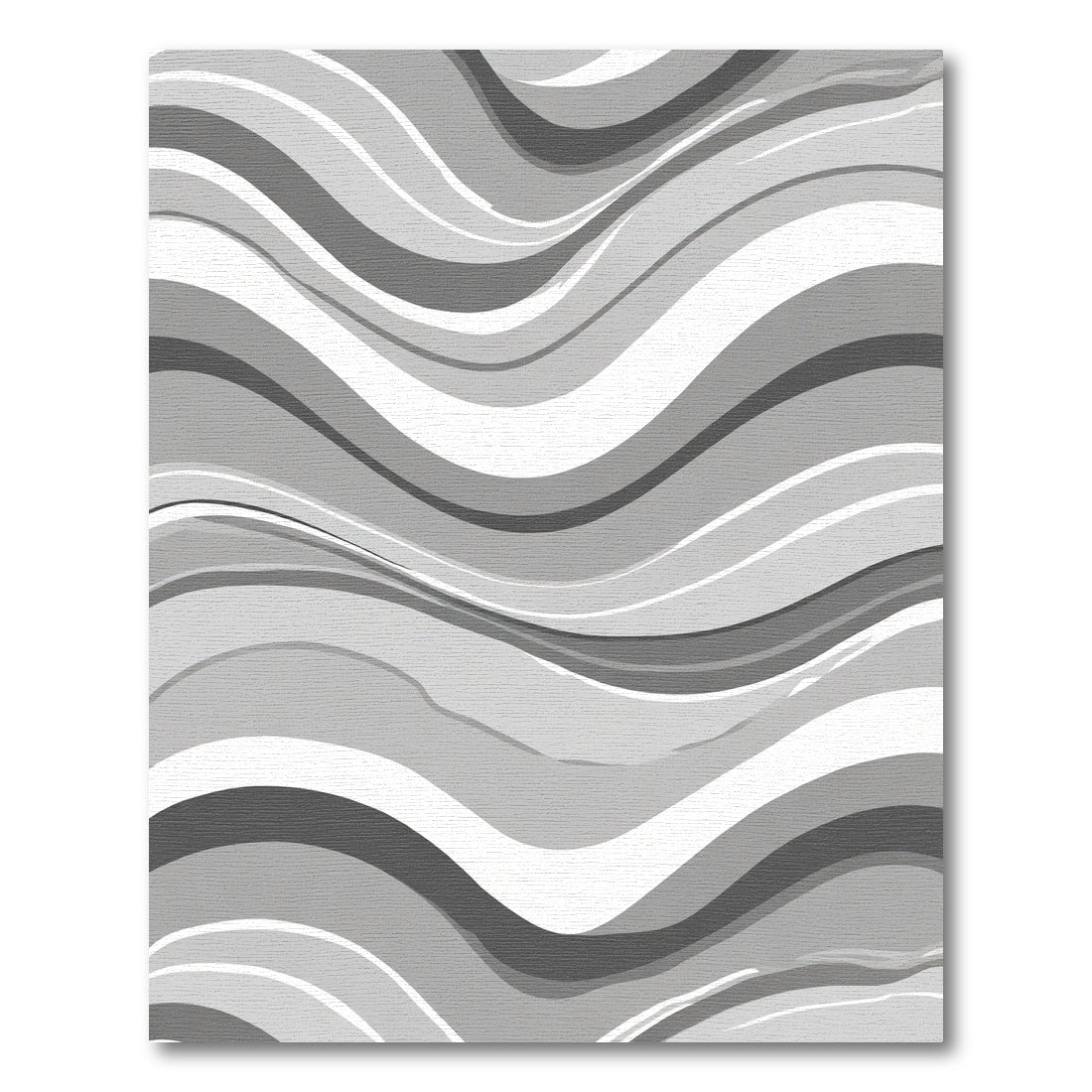 Monochromatic Wavy Stripe Flow Rug
