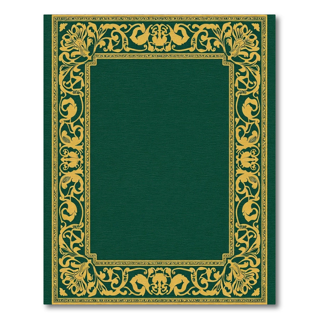 Ornate Golden Vine Border Rug