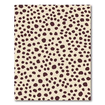 Creamy Brown Polka Dot Scatter Rug