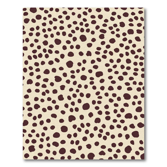 Creamy Brown Polka Dot Scatter Rug