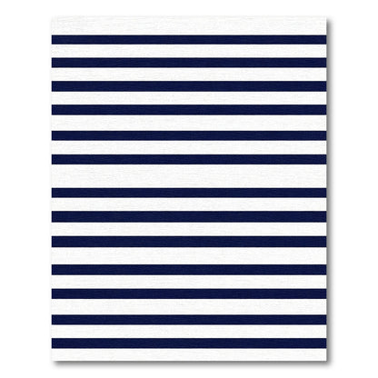 Classic navy and white striped Rug