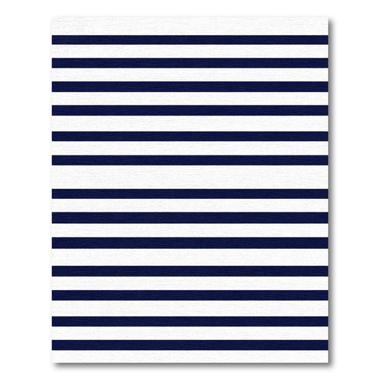 Classic navy and white striped Rug