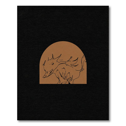Brown Sketchy Dragon Arc Rug