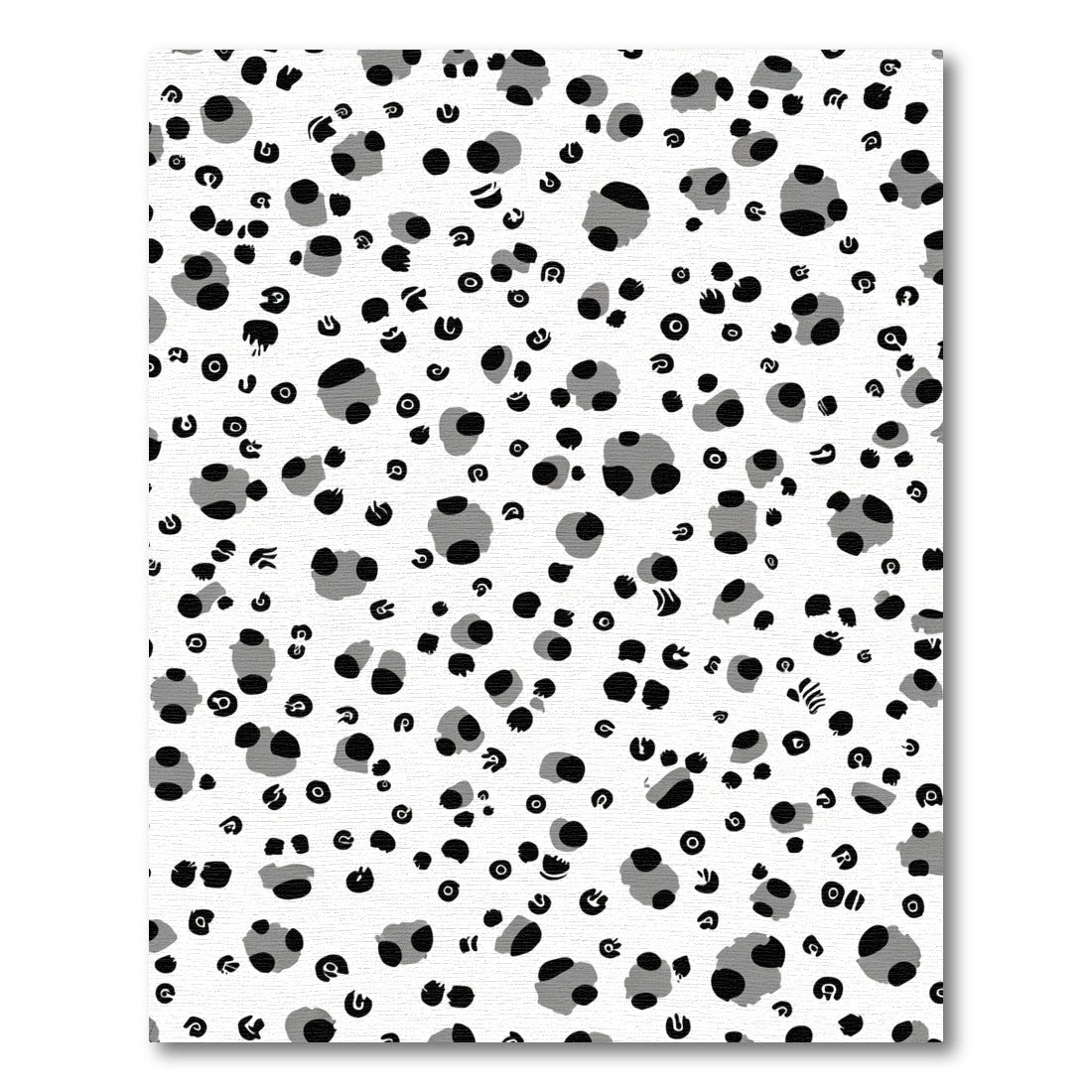 Monochrome Spotted Animal Abstract Rug