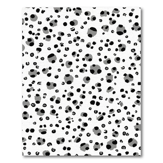 Monochrome Spotted Animal Abstract Rug