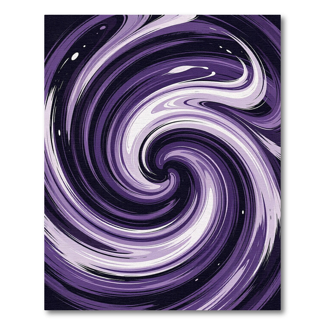 Deep Purple Swirl Abstract Rug