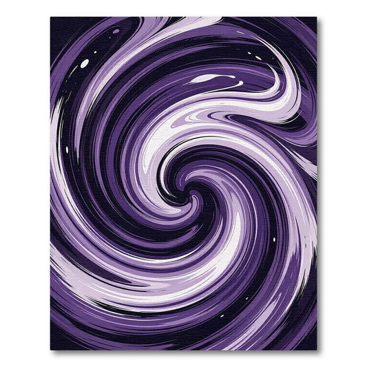Deep Purple Swirl Abstract Rug