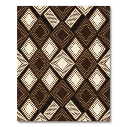 Deep Brown Diamond Layers Rug