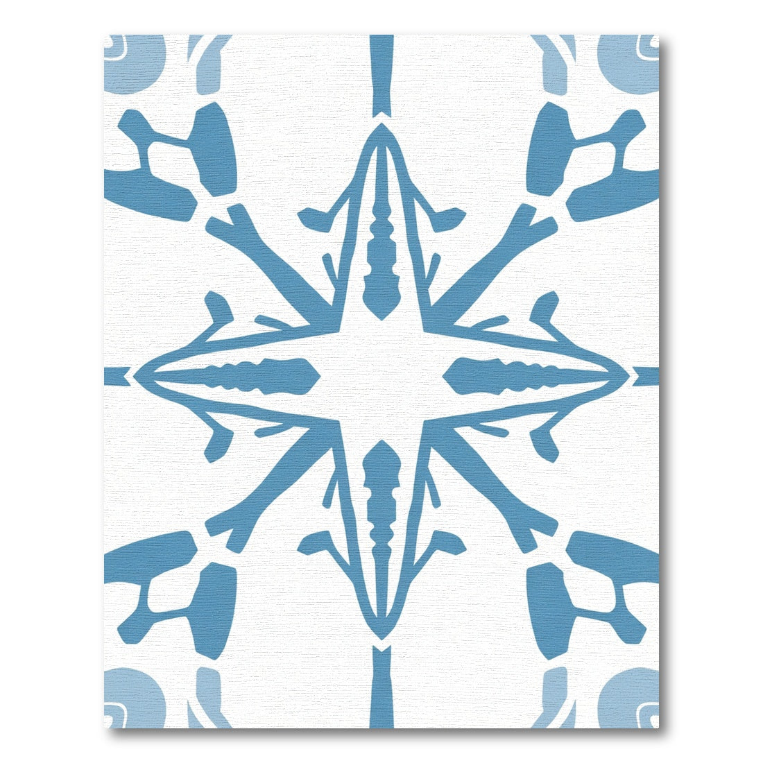 Azure Blue Starburst Symmetry Rug