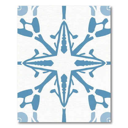 Azure Blue Starburst Symmetry Rug
