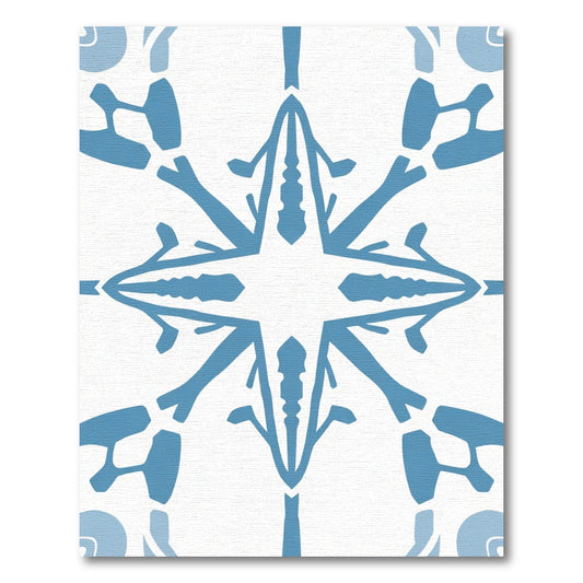 Azure Blue Starburst Symmetry Rug