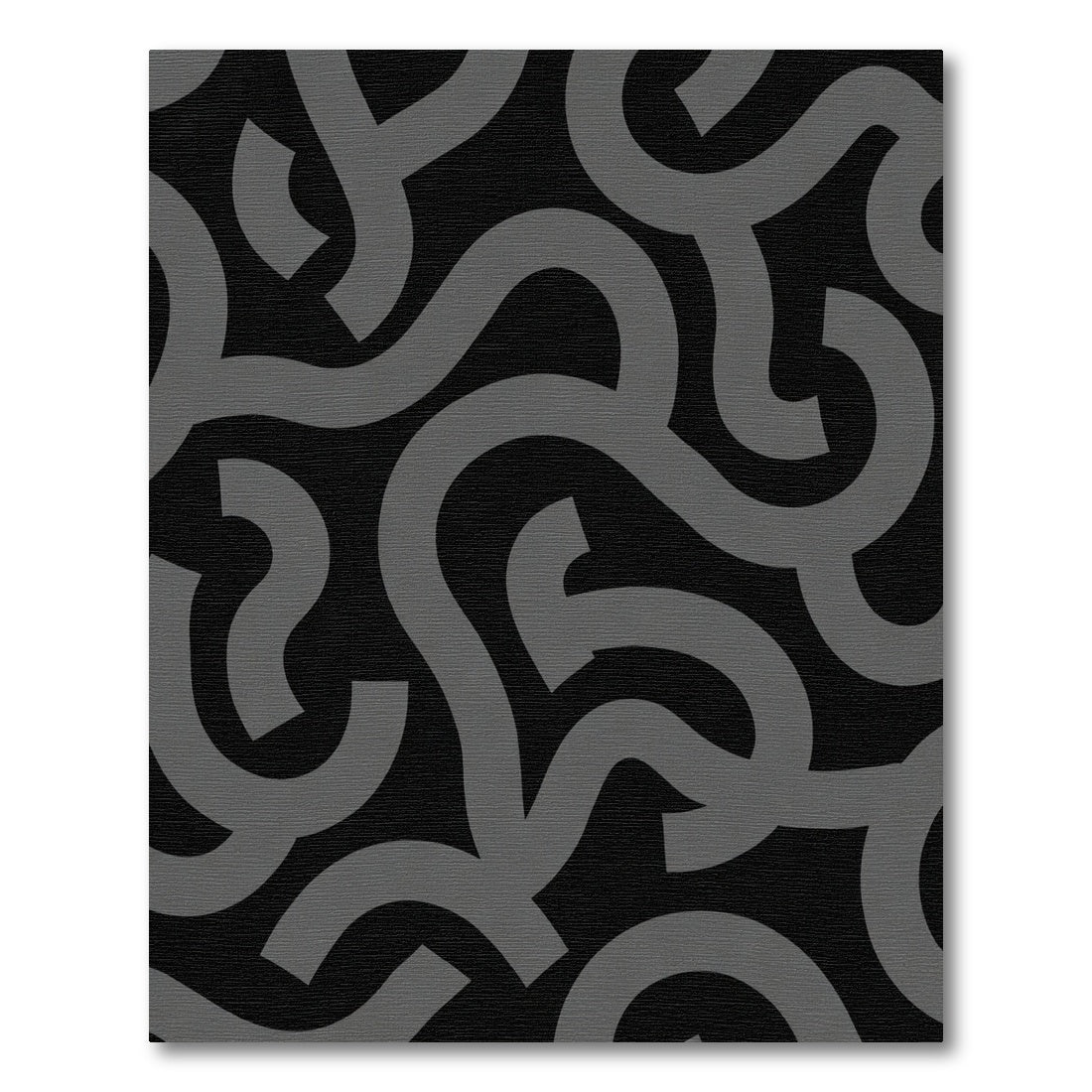 Modern Graphite Swirl Abstract Rug