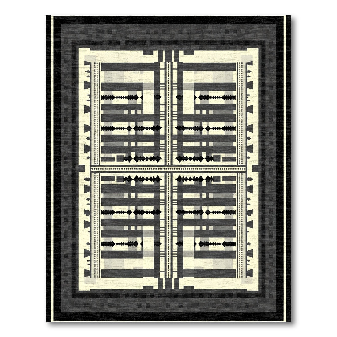 Monochromatic Geometric Diamond Lattice Rug