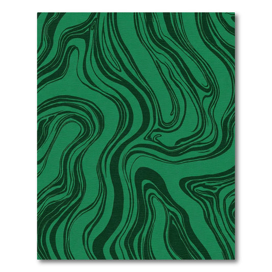 Deep Forest Green Marble Swirl Rug