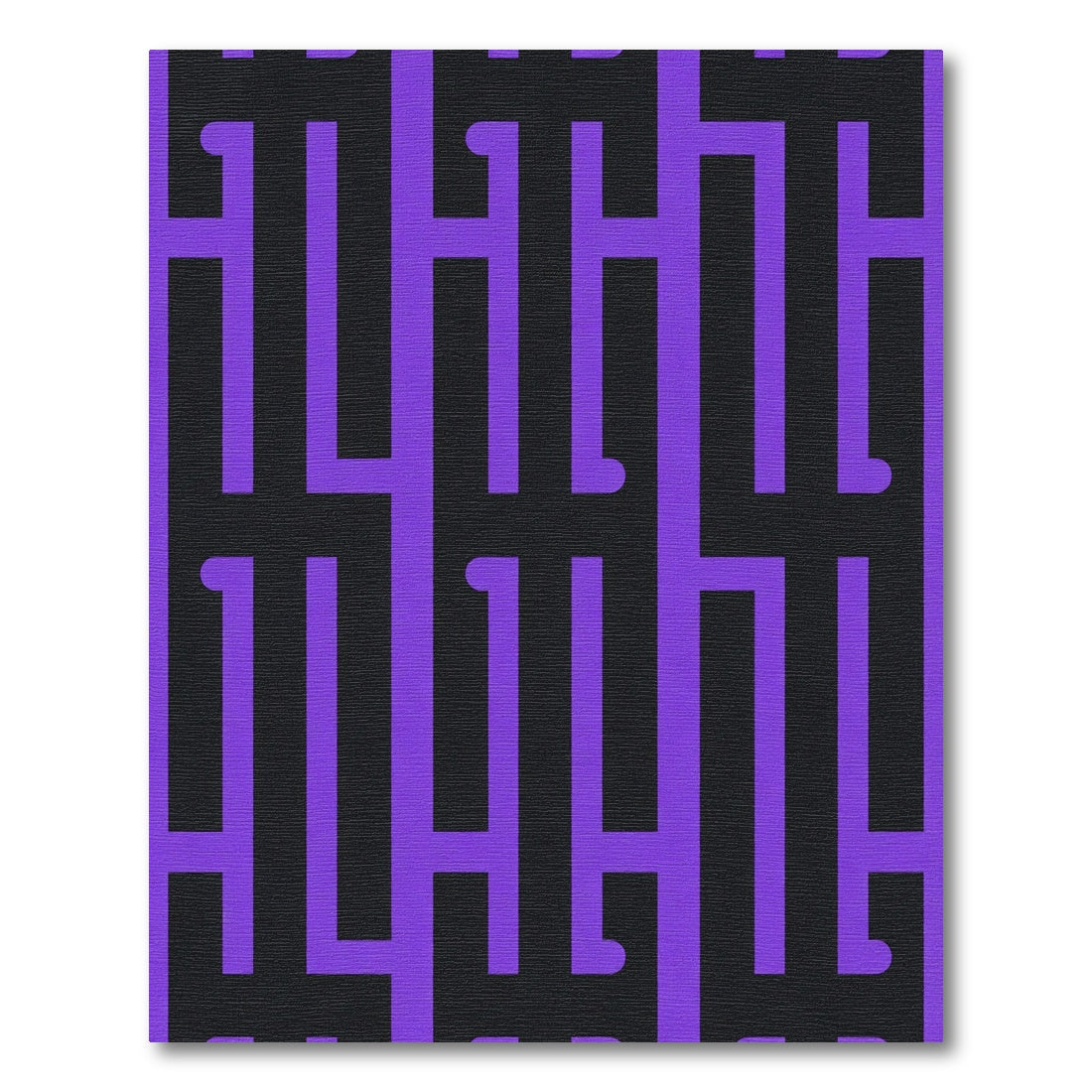Vivid Purple Geometric Maze Rug
