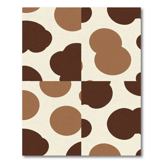 Brown Cream Cloud Composition Rug