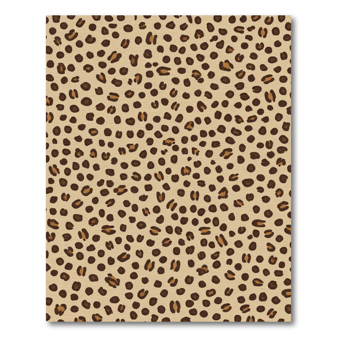 Leopard Spots Brown Tan Animal Print Rug