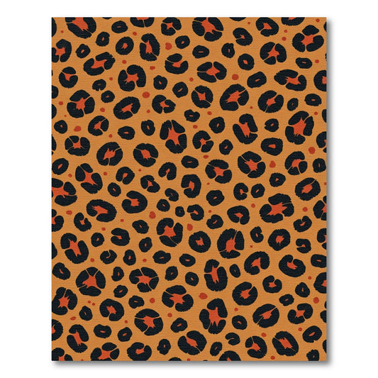 Orange Black Animal Spots Rug