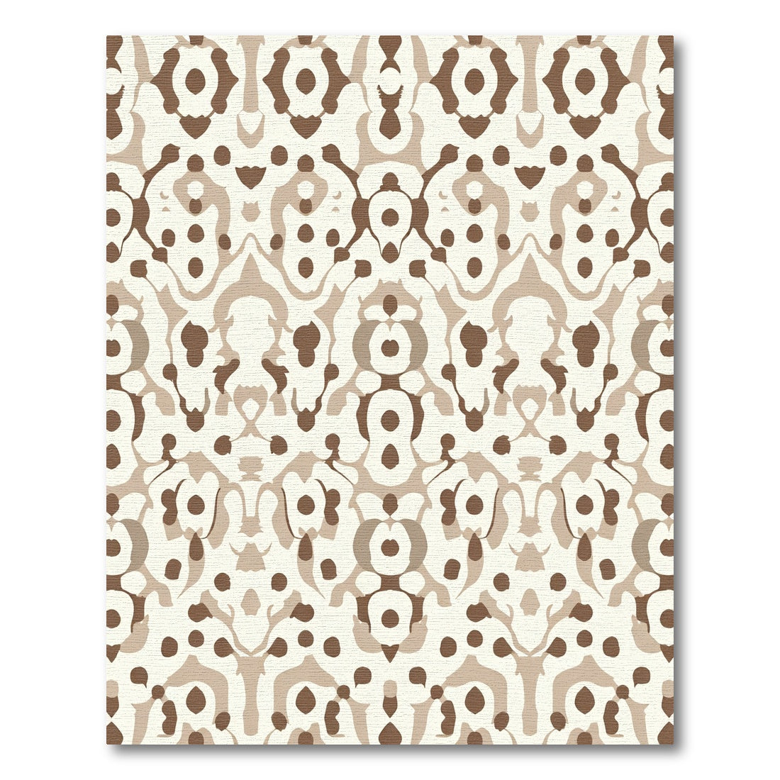 Neutral Earthy Abstract Medallion Rug