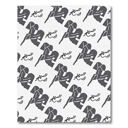 Abstract Black Figure Dance Composition Rug