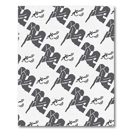Abstract Black Figure Dance Composition Rug