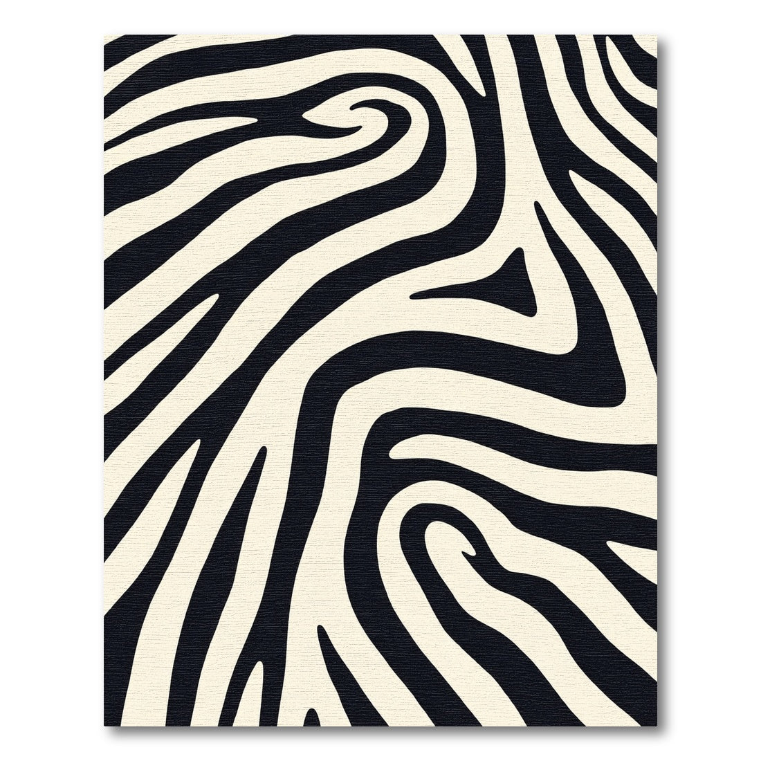 Bold Black Cream Zebra Stripe Rug