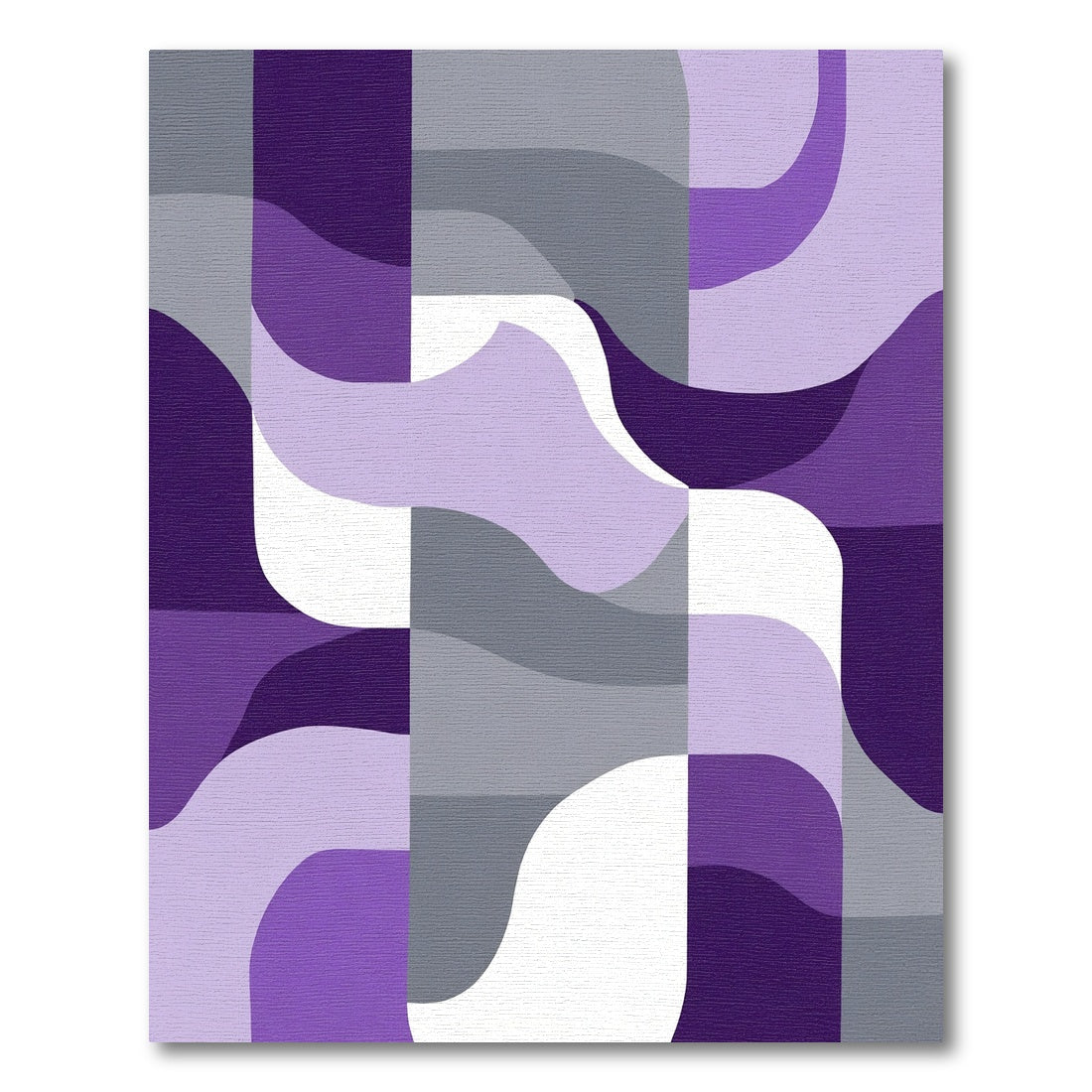 Amethyst Swirl Geometric Blocks Rug