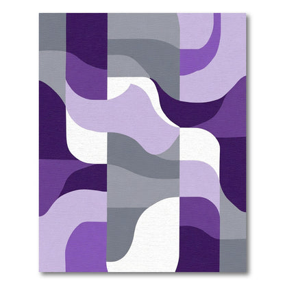 Amethyst Swirl Geometric Blocks Rug