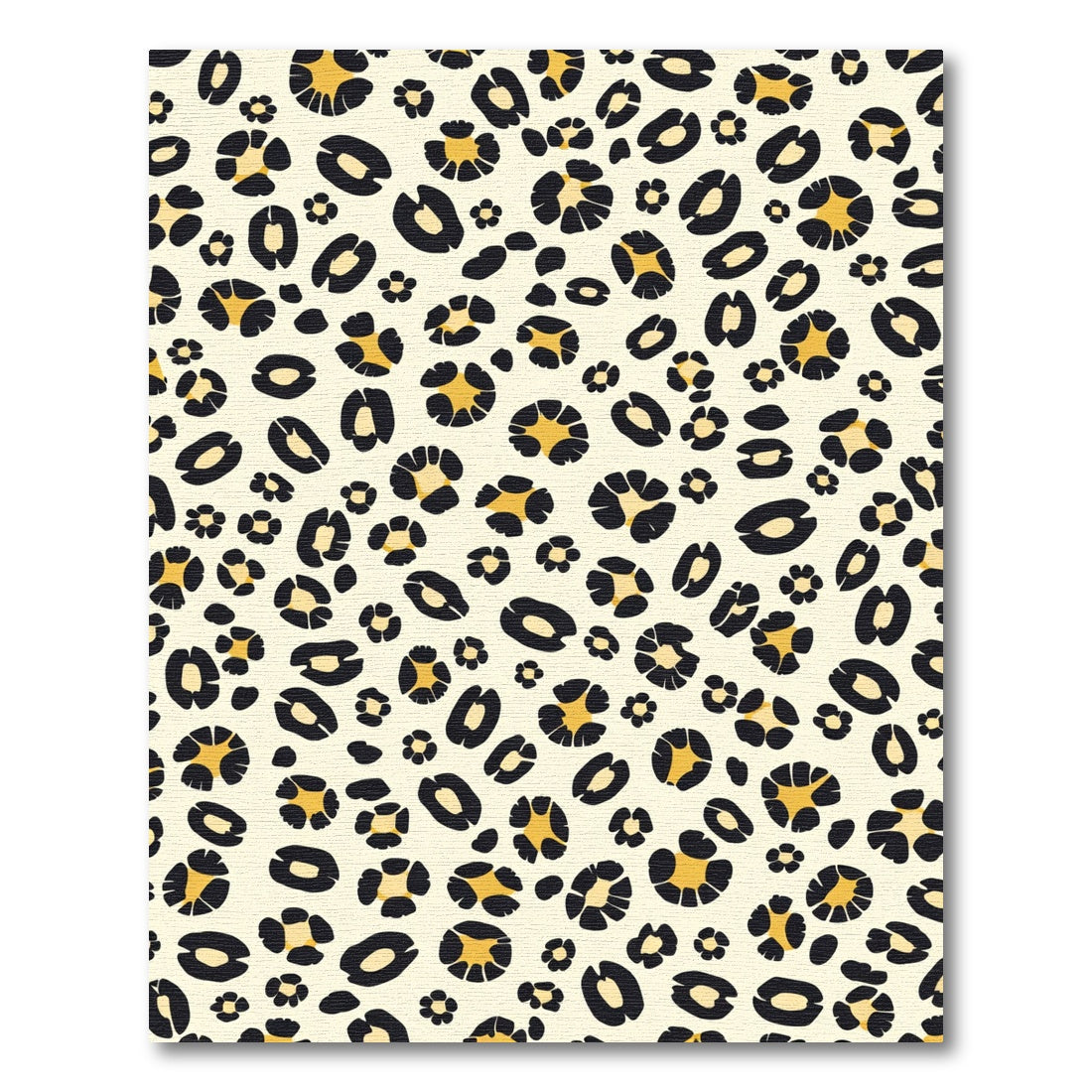 Cream Black Gold Animal Spots Rug