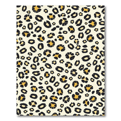 Cream Black Gold Animal Spots Rug